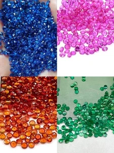 Lote mixto natural de 3 mm 100 piezas - zafiro verde, azul, rosa y naranja (25 piezas cada uno) - Imagen 1 de 9