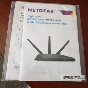 NETGEAR nighhawk Przewodnik instalacyjny AC1900 Inteligentny router WiFi Model R7000 - Zdjęcie 1 z 2