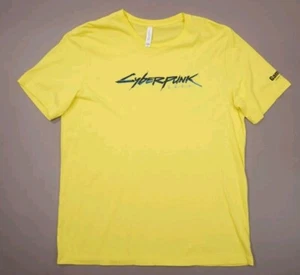 CyberPunk 2077 Release Promo T-Shirt Mens SMALL. Yellow 100% Cotton EUC - Picture 1 of 1
