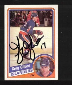 Autógrafo Topps Greg Gilbert 1984-85--New York Islanders - Imagen 1 de 1