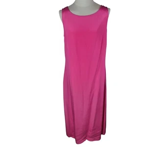 Cynthia Howie Maggy Boutique Women Pink Silk Sleeveless Midi Dress Size 12 - Picture 1 of 6
