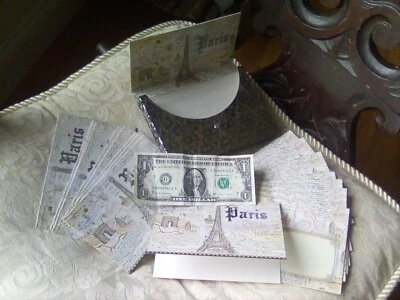 Punch Studio VTG stationary 10 Note Card Envelope 63741 Paris Eiffel TOWER NIB🔥 - Image 1 of 4