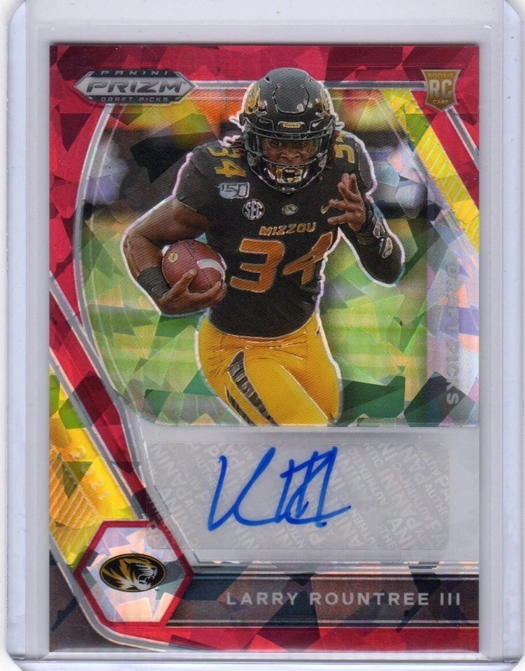2021 Panini Prizm Draft Picks Larry Rountree III RC #DPA-LRO Red Ice Rookie Auto - Image 1 of 2