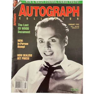 AUTOGRAPH COLLECTOR Jan 1995 Ed Wood Johnny Depp Presidents Sports Pricing - Picture 1 of 8