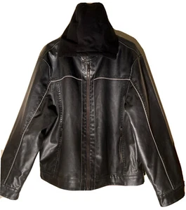 Biker Motorcycle Whispering Smith Jacket Hoodie Quilted Black Size XLarge - Picture 1 of 8