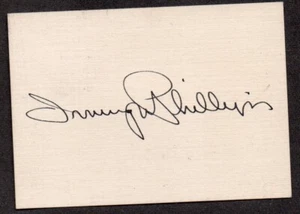 Autógrafo del dibujante estadounidense Irving Phillips en un pedazo de cartulina - Imagen 1 de 1