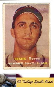 1957 Topps #37 Frank Torre (Paper Loss) - Picture 1 of 2