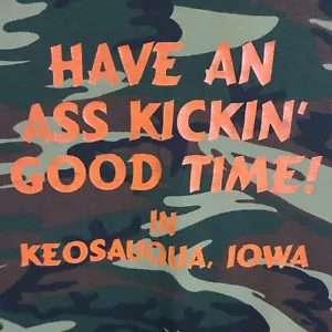First Street Grill Keosauqua Iowa Xl Mens Camo Double-sided Long Sleeve Tshirt - Picture 1 of 12