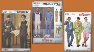  Simplicity Mens Wear Sewing Pattern Overalls Summer Suit Cosplay New You Pick