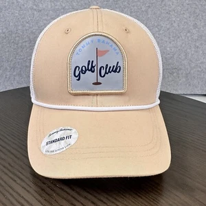 Tommy Bahama Men’s Golf Club Flag Snapback Hat Baseball Cap Tan NEW WITH TAGS - Picture 1 of 7