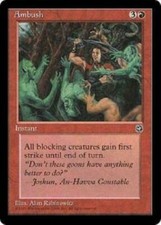 Ambush x4  Homelands MtG  LP to NM