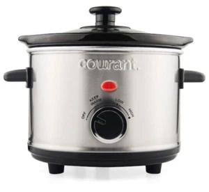 Courant 1.6 Quart Slow Cooker, Multiple settings, Brushed Stainless - Picture 1 of 5
