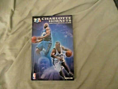 2001-02 CHARLOTTE HORNETS MEDIA GUIDE Yearbook BARON DAVIS 2002 JAMAL MASHBURN  - Image 1 of 4
