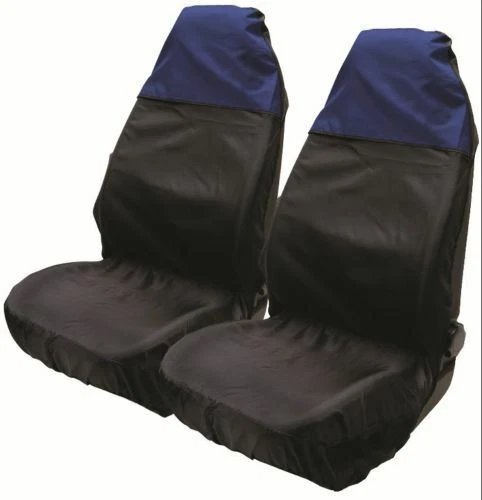 Subaru Justy Front Seat Protectors Covers Water Resistant Cover Blue Black Pair - Image 1 of 1