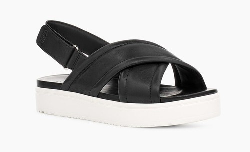 SANDALI UGG ZAYNE DA DONNA SLINGBACK S N 1136752 IN PELLE NERI MISURA US 6 & 6 5