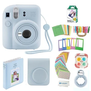 Fujifilm Instax Mini 12 Instant Camera with Case, 20 Fuji Films, (Pastel Blue) - Picture 1 of 8