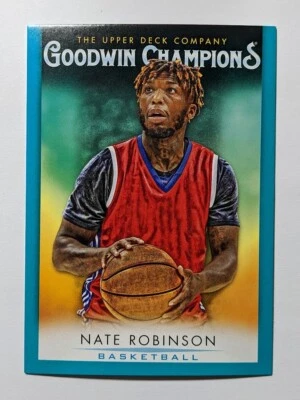 2021 UD Goodwin Champions Turquoise Parallel Nate Robinson Basketball #54 - Image 1 of 2