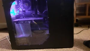 Low tier Gaming PC, GTX 960, 1TB HDD, 8GB RAM, black w/blue lights - Picture 1 of 5