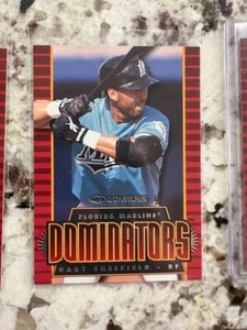 1997 DONRUSS MLB  DOMINATORS CARD MIAMI MARLINS GARY SHEFFIELD #20 OF 20 - Picture 1 of 1