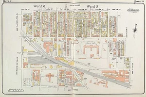 1910 TORONTO CANADA PROVINCIAL LUNATIC ASYLUM  ARGYLE ST - LIBERTY ST ATLAS MAP - Picture 1 of 2