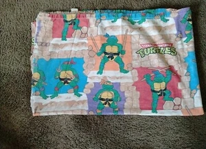Teenage Mutant Ninja Turtles TMNT Twin Flat & Fitted Sheet 1988 Vintage Fabric - Bild 1 von 5