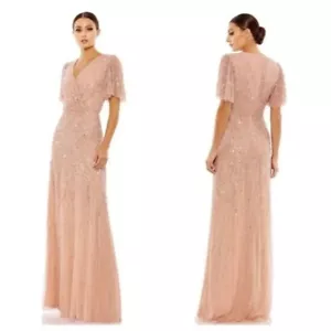 VESTIDO MANGA ACAMPANADA Mac Duggal Talla 14 - Imagen 1 de 10