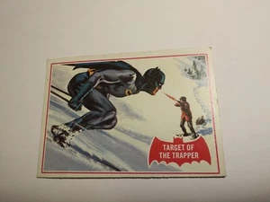 Tarjeta trasera rompecabezas 1966 Topps Batman Red Bat #4A Target of the Trapper EX - Imagen 1 de 4