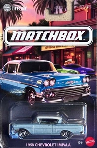 1958 Chevrolet Impala Blue Matchbox 2025 01/05 1:64 - Picture 1 of 1