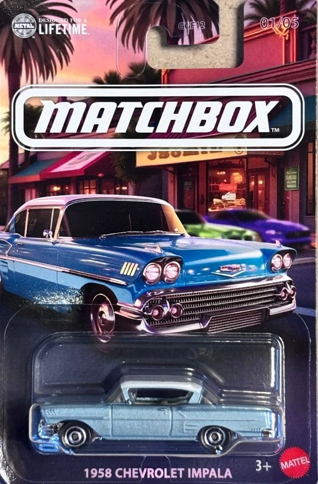 1958 Chevrolet Impala Blue Matchbox 2025 01/05 1:64 - Image 1 of 1