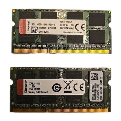 Память Kingston 16 ГБ 2 X 8 ГБ PC3-12800 (DDR3-1600) (KCP3L16SD8/8) - Изображение 1 из 2