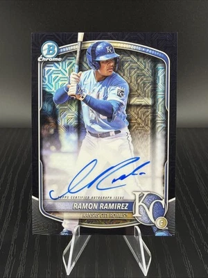 2025 Bowman Chrome Black Mojo Refractor Auto #BMA-RR Ramon Ramirez 3/10 - Image 1 of 4