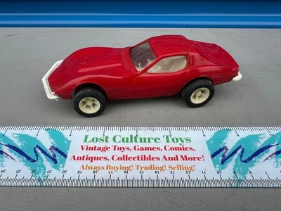 Vintage 1970s Tonka Plastic Corvette Red Unbroken With Windshield Car Carrier - Image 1 of 4