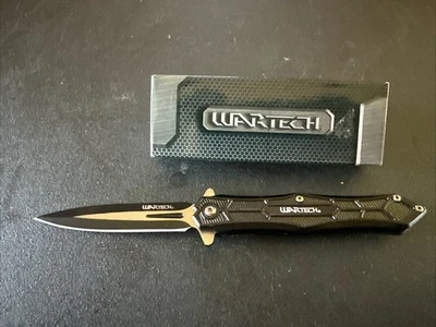 8" Wartech Black Pocket Dagger - Image 1 of 4
