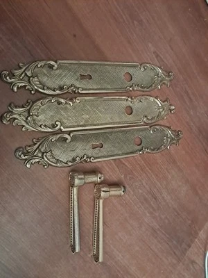 Plaques de propreté en laiton marque styldécor Et 2 Poignées  - Photo 1/4