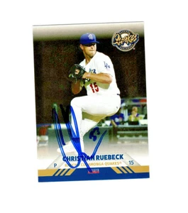 Christian Ruebeck 2024 Rancho Cucamonga signed autograph baseball card Denison e - Picture 1 of 2