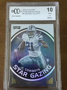 Ezekiel Elliott 2018 PLAYOFF "STAR GAZING" GOLD #4 BCCG 10 - DALLAS COWBOYS! - Picture 1 of 2