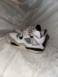 Nike Boys Air Jordan 4 BQ7669-111 White Basketball Shoes Sneakers Size 13C - Picture 1 of 5