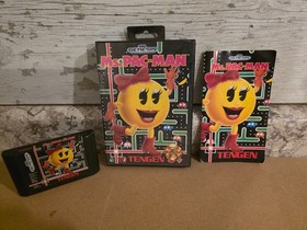 Ms. Pac-Man (Sega Genesis, 1991) Complete In Box CIB *Tested & Working*