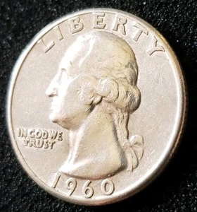 1960 (P) Washington Quarter 90% Silber #330063 aktuelles Bild - Bild 1 von 3