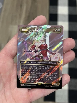 Terra, Herald of Hope (Borderless) (Surge Foil) Commander: Final Fantasy Foil - Image 1 of 2