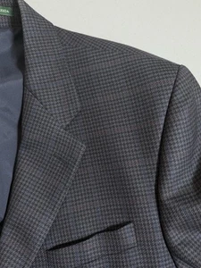 Lauren Ralph Lauren Blazer Jacke Herren 42 L Grau Hahnentritt Fensterscheibe EUC - Bild 1 von 8