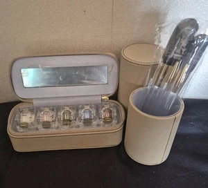 Estee Lauder Pure Color Eyeshadow Cubes In Case & Brushes In Pot - Picture 1 of 12