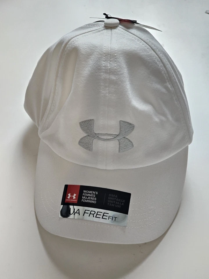 Under Armour Womens UA Threadborne Twist Renegade 1306289 White Cap Hat OSFA