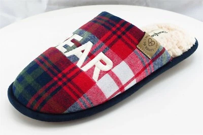 Dearfoams Sz 5-6 M Red Mule Leather Women Slippers Mama Bear - Imagem 1 de 4