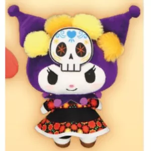 Sanrio Skulls Festival! 17cm Plush Doll Kuromi Namco Limited 2021 Halloween - Picture 1 of 3