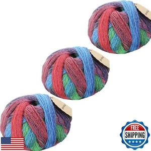 golo Rainbow Ball 100gX3 Wool Yarn for Hand Knitting Crochet Yarn - Picture 1 of 1