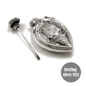 Parfüm Flasche Anhänger Sammlerstück Gif Vintage Antik Stil Massiv Sterling 925 - Bild 1 von 11