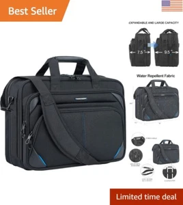 17,3 Zoll erweiterbare Laptoptasche - wasserdichte Aktentasche mit RFID-Schutz - Bild 1 von 13