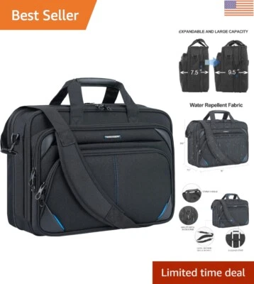 Bolsa expandible para computadora portátil de 17,3 pulgadas - Maletín resistente al agua con protección RFID Foto 1 de 4
