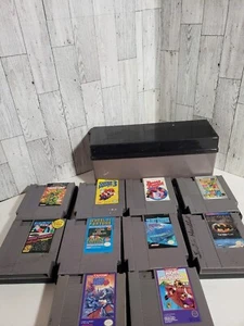 Vintage Org. Nintendo Spielepaket (10 (und Original Spiele Caddy mit Deckel - Bild 1 von 6